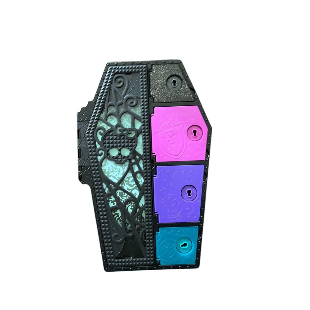 Monster High‎ Coffin Shaped Locker & Keys Twyla Skulltimate Secrets Neon Frights